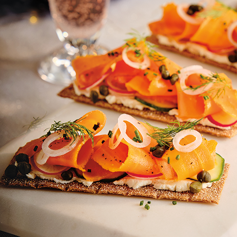 CARROT "LOX" ON CRISPBREAD Appetizer Recipe BCLIQUOR